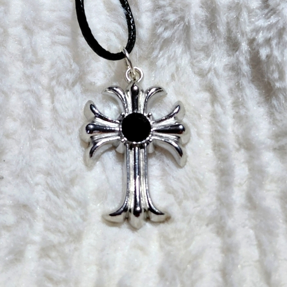 Silver Cross Pendant Necklace